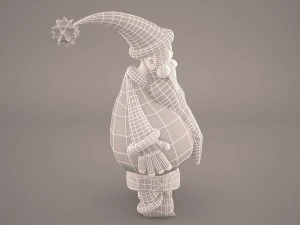 santa claus cartoon 3D Model
