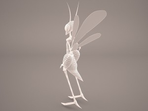 cartoon grasshopper Model 3D