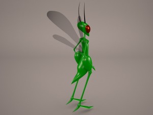 cartoon grasshopper Model 3D