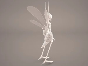 cartoon grasshopper 3D Model