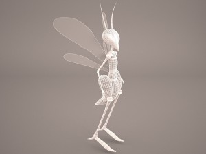 cartoon grasshopper Model 3D