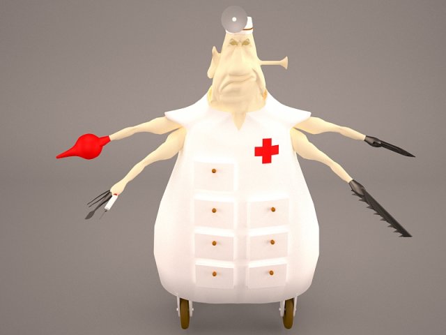 cartoon doctor Modèle 3D .c4d .max .obj .3ds .fbx .stl .blend 