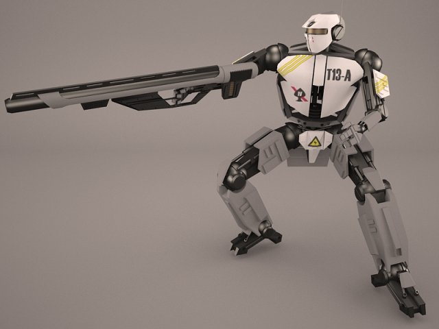 sci-fi robot 3D 模型 .c4d .max .obj .3ds .fbx .stl .blend 