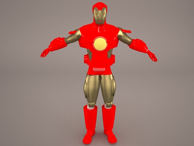 iron man 3Dモデル .c4d .max .obj .3ds .fbx .stl .blend 
