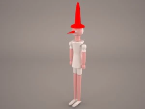 desenho animado de pin&oacute;quio Modelo 3D