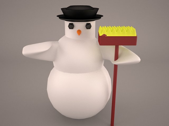 snowman Modello 3D .c4d .max .obj .3ds .fbx .stl .blend 