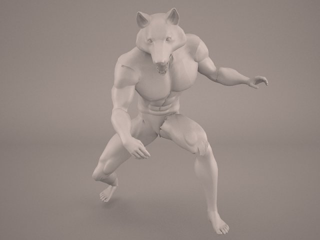 wolfman 3D Model .c4d .max .obj .3ds .fbx .stl .blend 