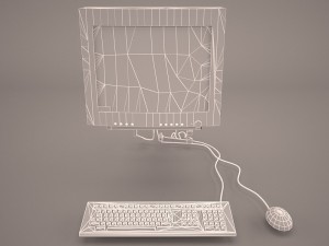 old pc compaq deskpro 1 3D-Modell