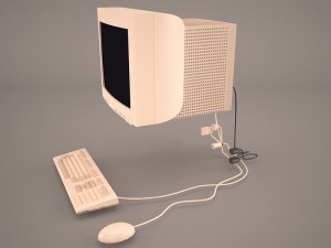 old pc compaq deskpro 1 3D-Modell