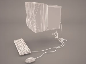 old pc compaq deskpro 1 3D Model