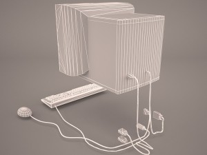 old pc compaq deskpro 1 3D-Modell