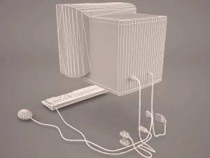 old pc compaq deskpro 1 3D Model