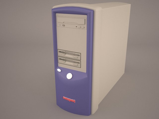 old pc compaq deskpro 2 3D 모델 .c4d .max .obj .3ds .fbx .stl .blend 
