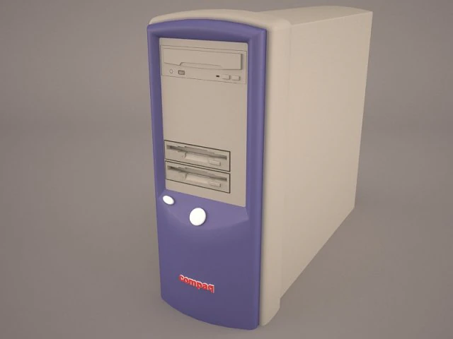 old pc compaq deskpro 2 3D Model .c4d .max .obj .3ds .fbx .stl .blend