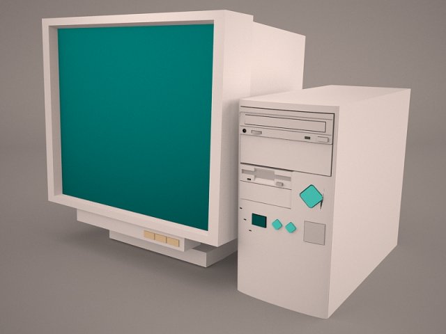 old pc compaq deskpro 5 3D Model .c4d .max .obj .3ds .fbx .stl .blend 