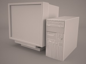 old pc compaq deskpro 5 3D Model