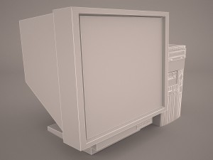 old pc compaq deskpro 5 3D Model