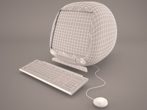 imac with usb keyboard and mouse 3D Model