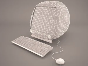imac with usb keyboard and mouse 3D Model
