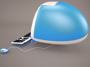 imac with usb keyboard and mouse 3D Model