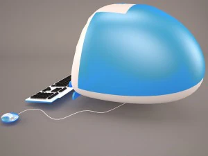 imac with usb keyboard and mouse 3D Model