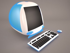 imac with usb keyboard and mouse 3D Model
