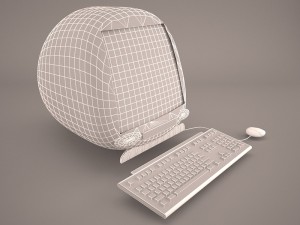 imac with usb keyboard and mouse 3D Model