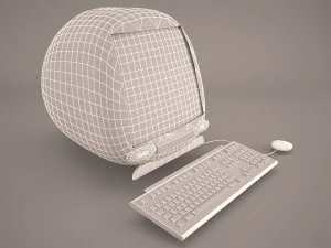 imac with usb keyboard and mouse 3D Model