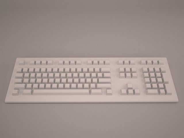 keyboard 3D Model .c4d .max .obj .3ds .fbx .stl .blend 