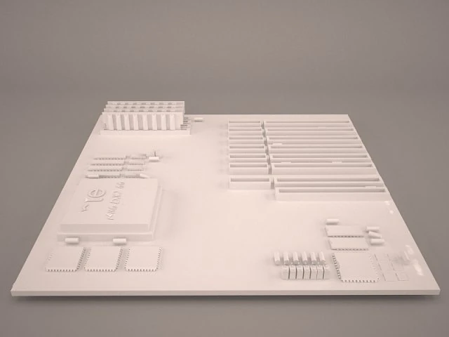 płyta gł&oacute;wna Model 3D .c4d .max .obj .3ds .fbx .stl .blend 