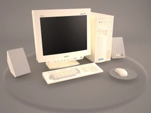 vecchio pc compaq deskpro 6 Modello 3D