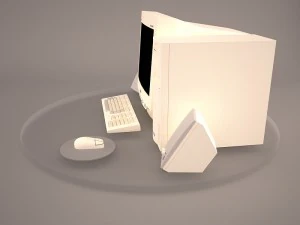 old pc compaq deskpro 6 3D Model