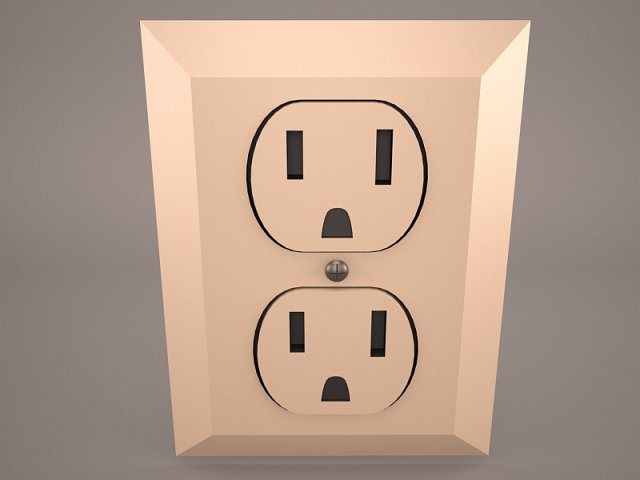 gfci electrical receptacle 3D Модель .c4d .max .obj .3ds .fbx .stl .blend 