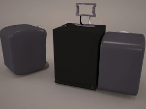 retro boombox sharp 3D Model