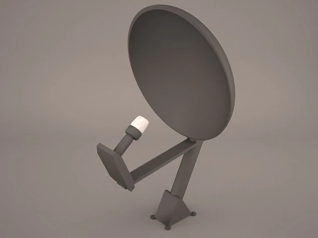 satellite dish super 1 3D Model .c4d .max .obj .3ds .fbx .stl .blend