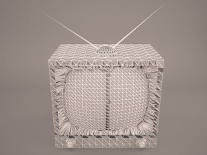 retro tv and radio reciever Model 3D