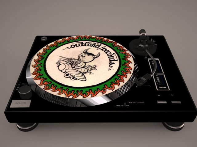 turntable vestax guber 3D 模型 .c4d .max .obj .3ds .fbx .stl .blend 