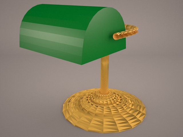 banker lamp Model 3D .c4d .max .obj .3ds .fbx .stl .blend 