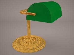 banker lamp Model 3D