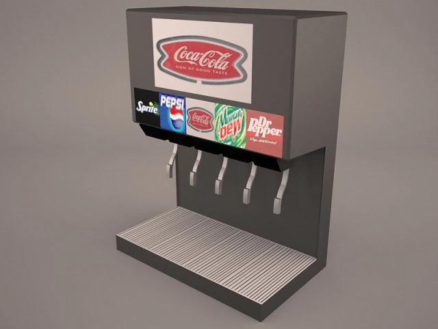 drinks dispenser 3D Model .c4d .max .obj .3ds .fbx .stl .blend 