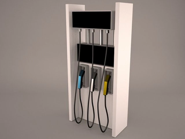 petrol pump 3D Model .c4d .max .obj .3ds .fbx .stl .blend 