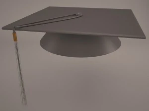 topi wisuda Model 3D