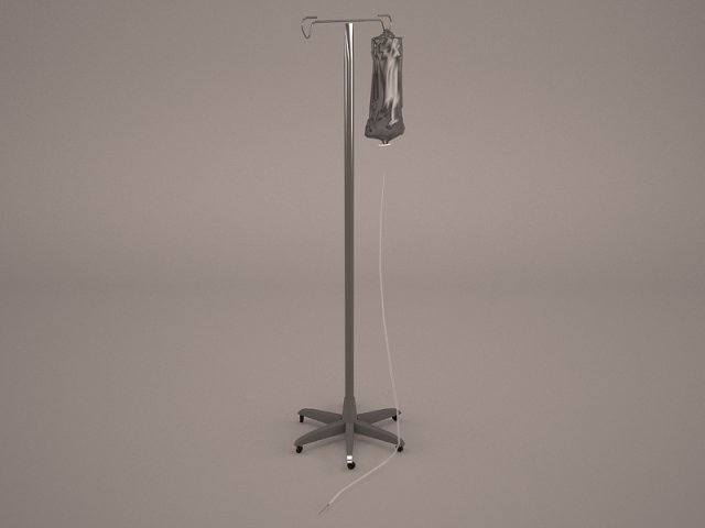 hospital iv stand Modelo 3D .c4d .max .obj .3ds .fbx .stl .blend 