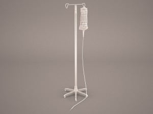 hospital iv stand Modelo 3D