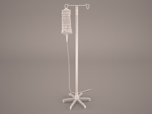 hospital iv stand Modelo 3D