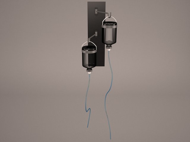 hospital iv stand 2 Modelo 3D .c4d .max .obj .3ds .fbx .stl .blend 