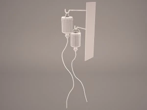 hospital iv stand 2 3D Model