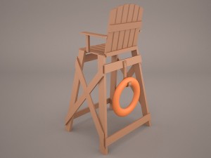 lifeguard chair Modelo 3D