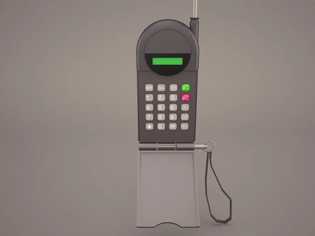 old cellphone 3D Model .c4d .max .obj .3ds .fbx .stl .blend 