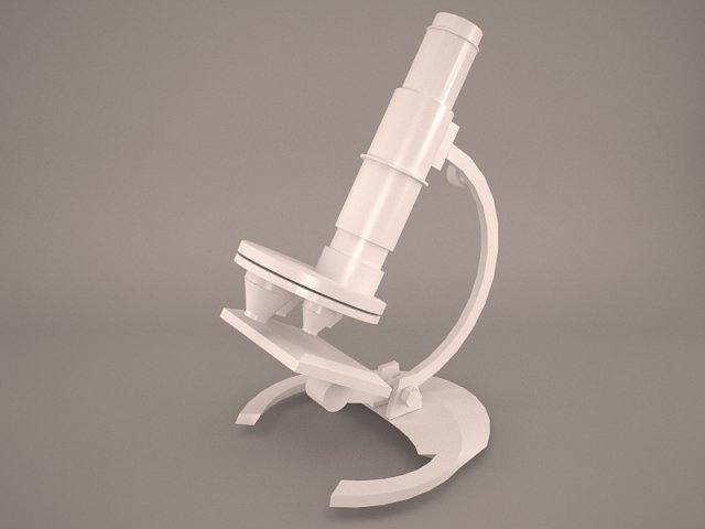 microscope 3D Модель .c4d .max .obj .3ds .fbx .stl .blend 